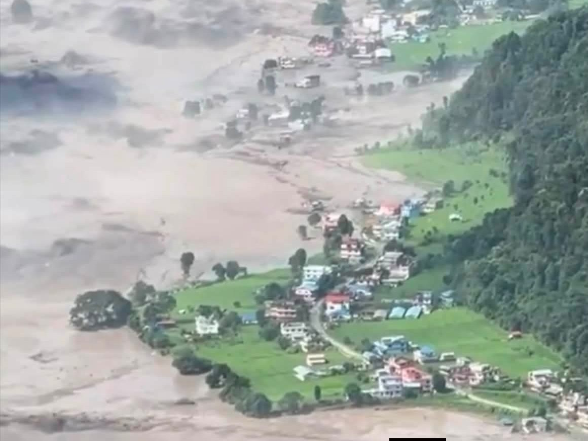 रसुवाको भोटेकोशी नदिमा भिषण बाढी, नदि किनाराका बासिन्दालाई सतर्क रहन आग्रह